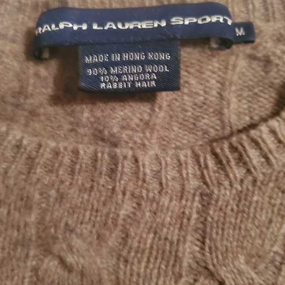 Ralph Lauren Blue Label 80's Vintage Wool/ Angora Patch Sweater sz M - Picture 3 of 9